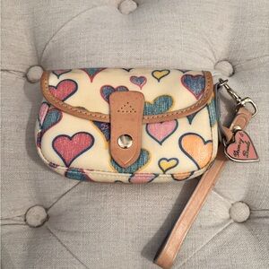 Dooney and Bourke heart wristlet